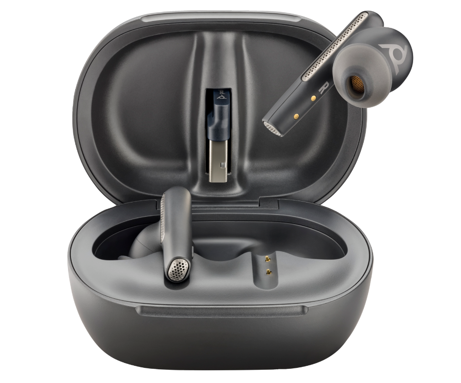 Casti Voyager FREE 60+ UC, Touchscreen Charge case, USB-A, BLACK, WW (216065-01)