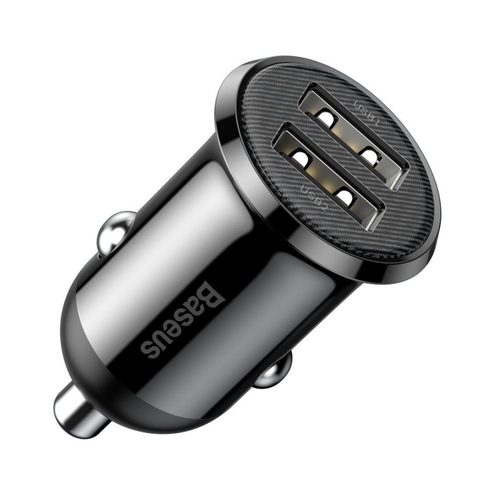 Incarcator auto Baseus Pro 2x USB 4.8A, negru