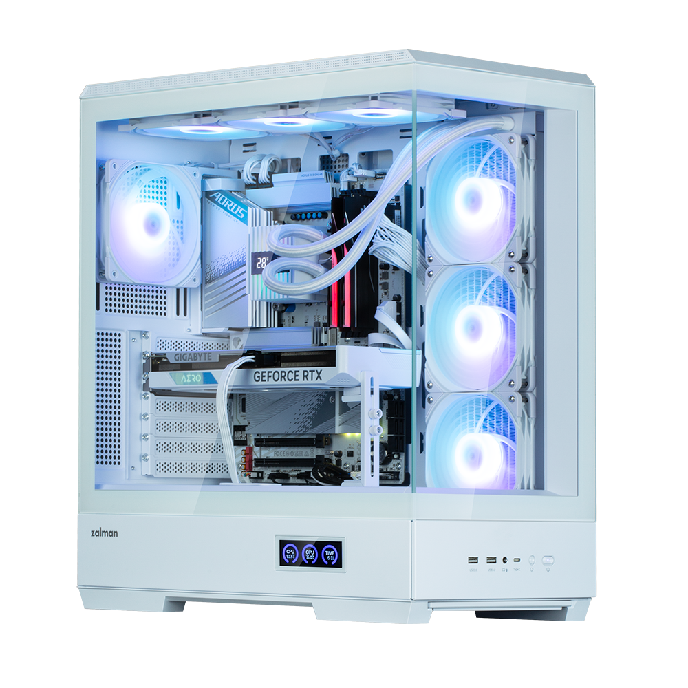 Carcasa computer, Zalman P50 DS White, Display digital, RGB adresabil, Carcasa ATX 5 Carcasa computer, Zalman P50 DS White, Display digital, RGB adresabil, Carcasa ATX - imagine 5