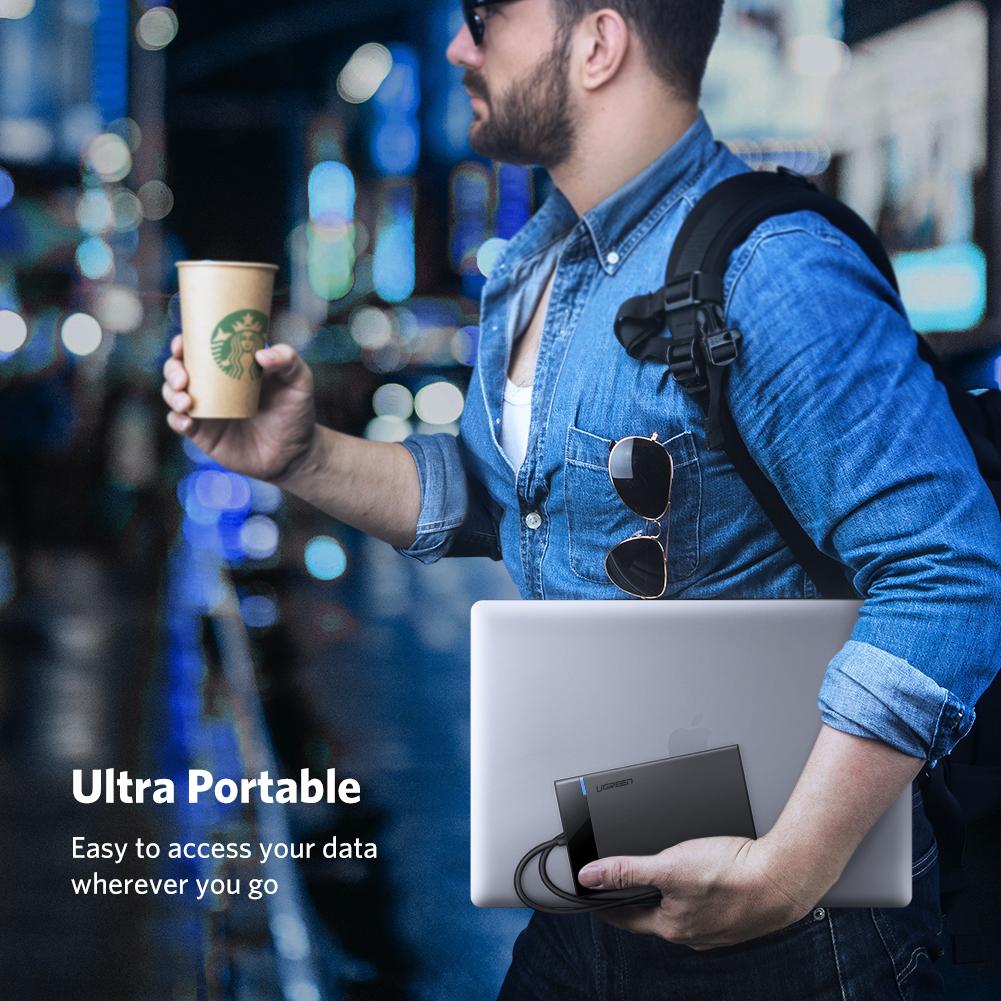 Rack extern HDD 2.5 inch UGREEN US221, USB, SATA, Negru 5 Rack extern HDD 2.5 inch UGREEN US221, USB, SATA, Negru - imagine 5