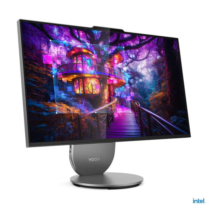 Sistem All-in-One Lenovo Yoga AIO 27IAH10 cu procesor Intel® Core™ Ultra 5 125H pana la 4.5GHz, 27″, QHD, IPS, Touch, 16GB LPDDR5x, 512GB SSD M.2 2280 PCIe 4.0×4 NVMe, Intel® Arc™ Graphics, Windows 11 Home, Luna Grey, 3Y Premium Care