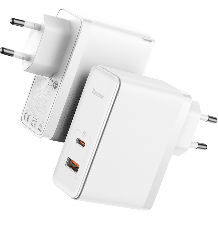 Incarcator telefon + Cablu de date, Baseus, Type C, 100 W, 1 m, Alb 2 Incarcator telefon + Cablu de date, Baseus, Type C, 100 W, 1 m, Alb - imagine 2