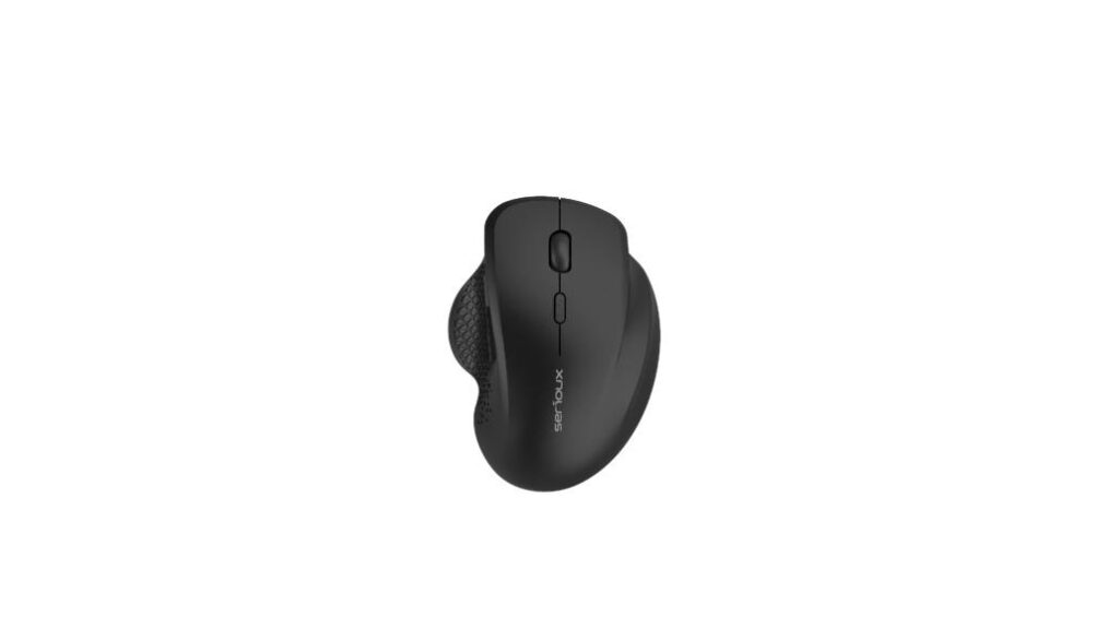 Mouse Serioux Glide 515, 1600 dpi, click silentios, ergonomic, negru