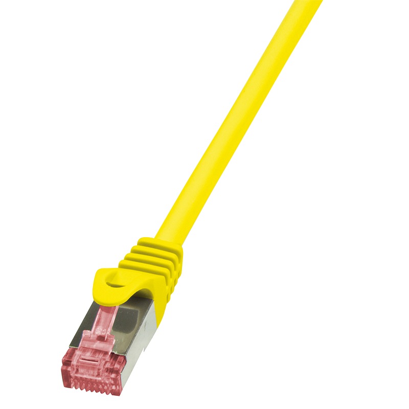 Cablu S/FTP LOGILINK Cat6, LSZH, cupru, 0.25 m, galben, AWG27, dublu ecranat CQ2017S