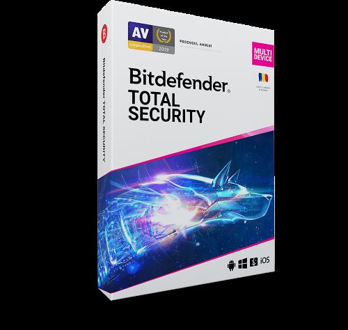 Bitdefender Total Security, 1 an, 3 dispozitive, licenta retail