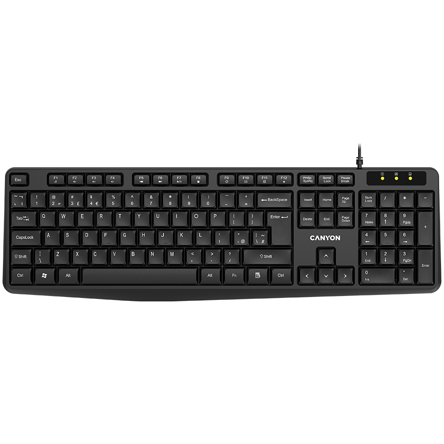 Tastatura, Canyon, USB, Negru
