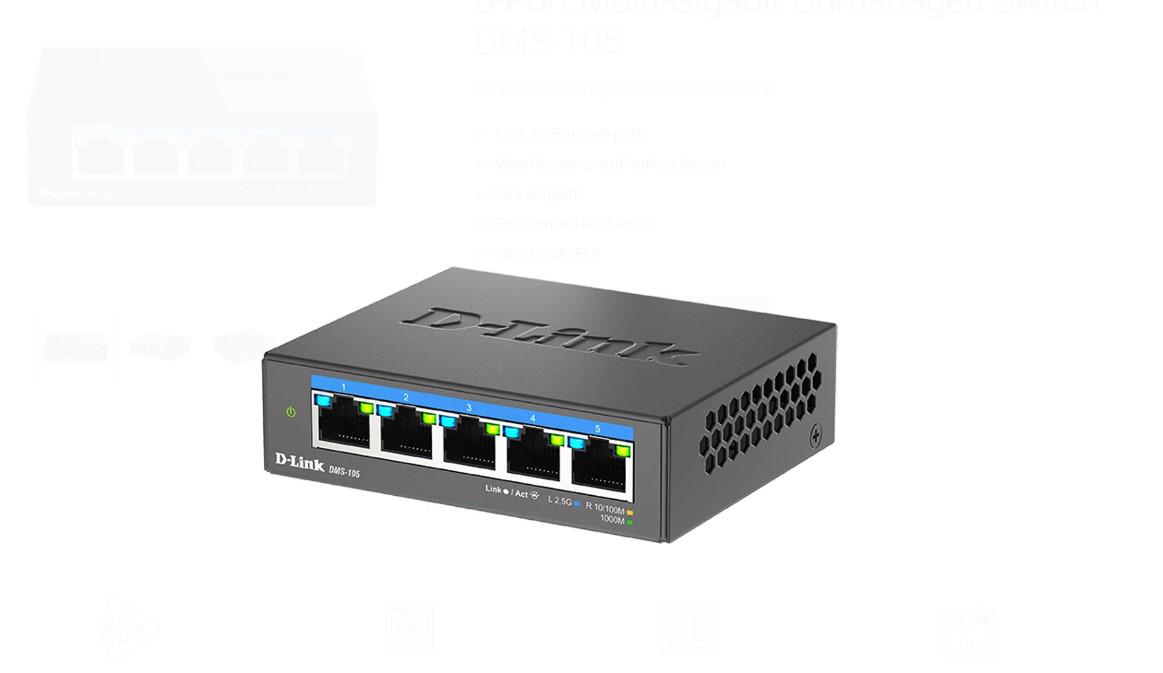 Switch, D-Link, 5 porturi, 2.5G 4 Switch, D-Link, 5 porturi, 2.5G - imagine 4