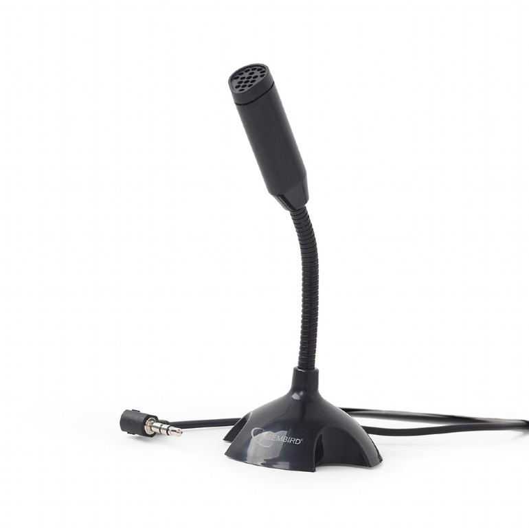 Microfon Gembird, jack 3.5 mm, Negru, MIC-D-02