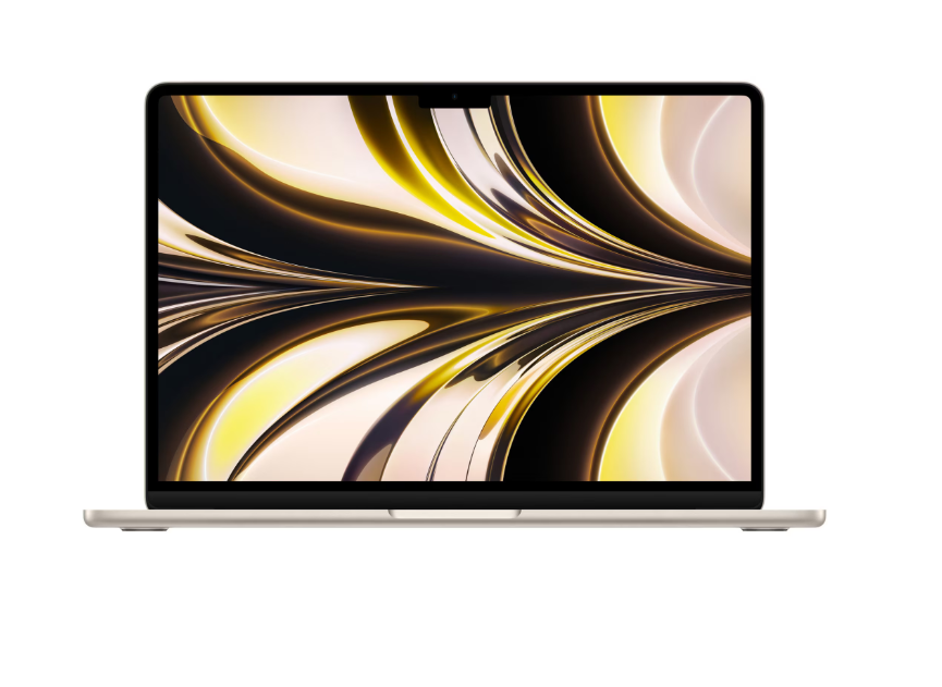 Laptop Apple MacBook Air 13″ cu procesor Apple M2, 8 nuclee CPU si 8 nuclee GPU, 16GB RAM, 256GB SSD, Starlight, INT KB
