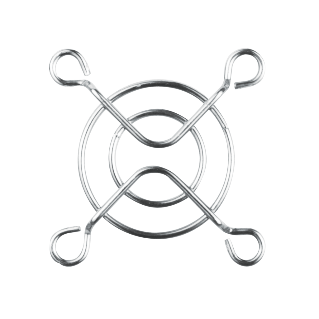 Grila ventilator ARCTIC, compatibil ventilatoare de 40mm, otel cromat, culoare argintie