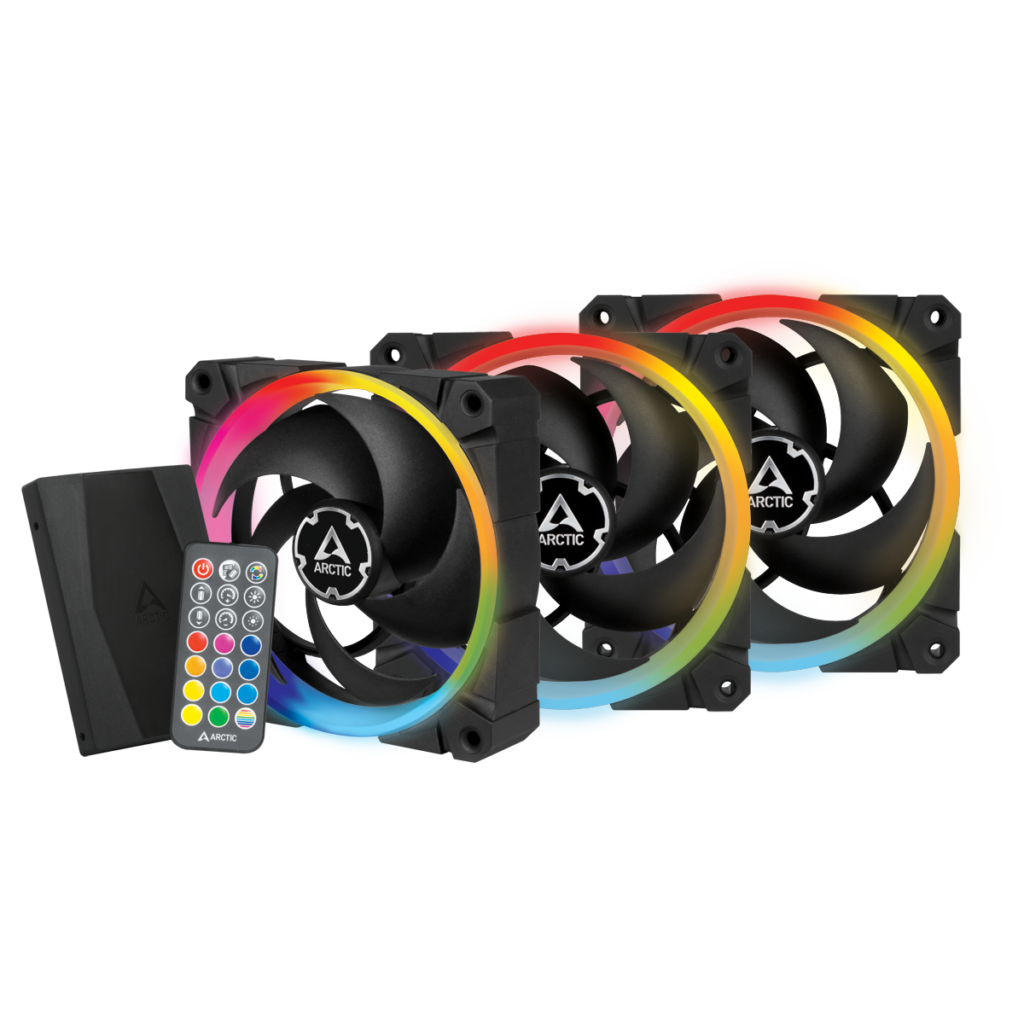 Ventilator ARCTIC BioniX P120 A-RGB ( pachet 3 ventilatoare + Controller ), 120mm