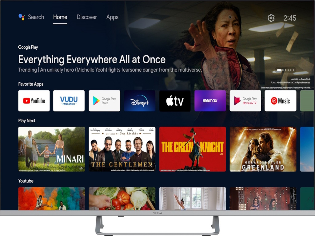 Televizor Tesla LED 55E635SUS, 139 cm, Smart Android, 4K Ultra HD, Clasa E