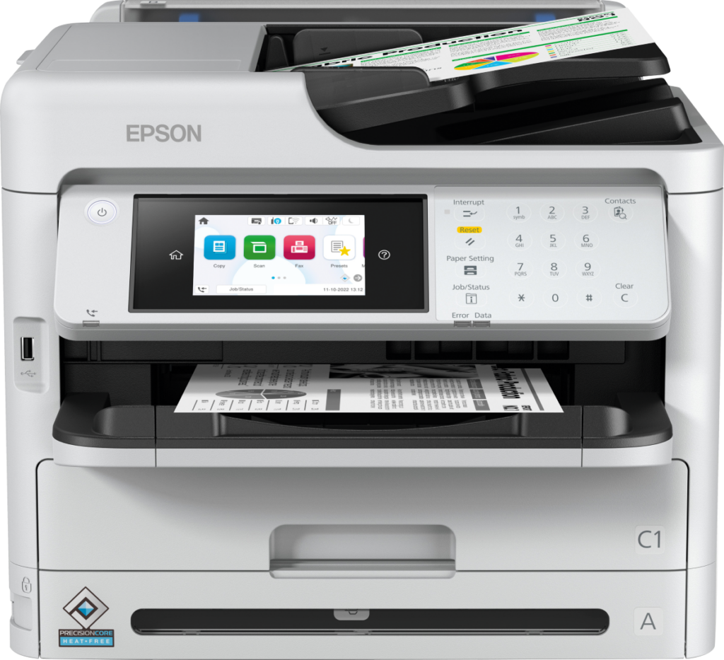 Multifunctional Epson WorkForce Pro WF-M5899DWF MFP, A4, Color, 34 ppm, Retea, Wireless, Alb