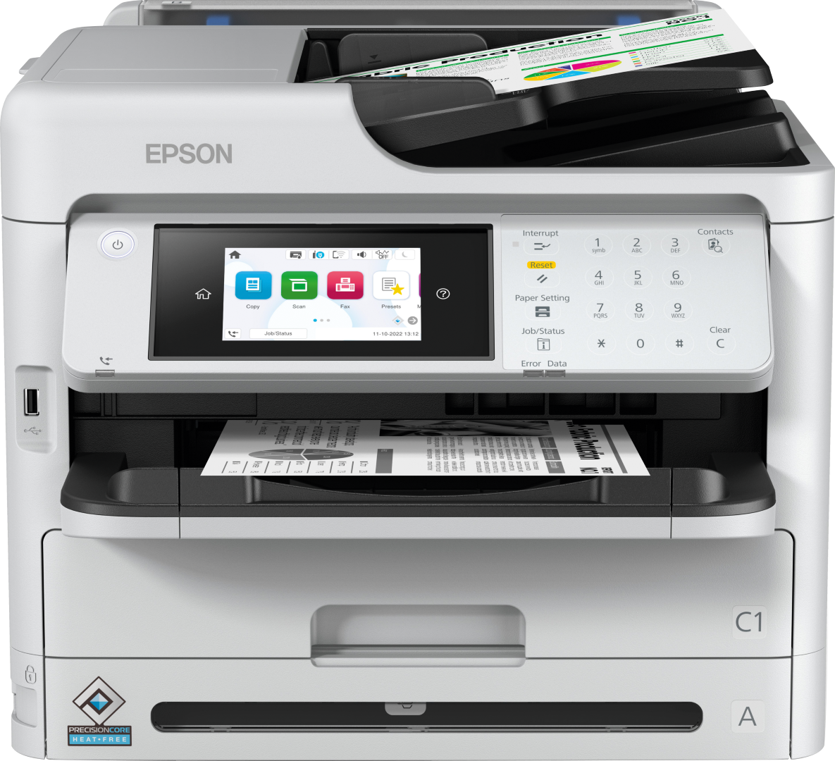 Multifunctional Epson WorkForce Pro WF-M5899DWF MFP, A4, Color, 34 ppm, Retea, Wireless, Alb 1 Multifunctional Epson WorkForce Pro WF-M5899DWF MFP, A4, Color, 34 ppm, Retea, Wireless, Alb