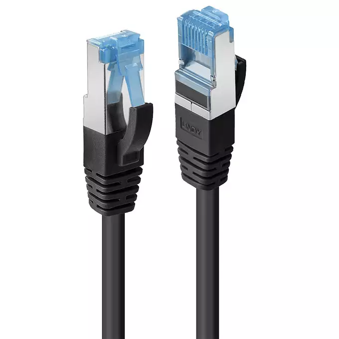 Cablu Lindy 1m Cat.6A S/FTP LSZH Network Cable, Black 2 Cablu Lindy 1m Cat.6A S/FTP LSZH Network Cable, Black - imagine 2