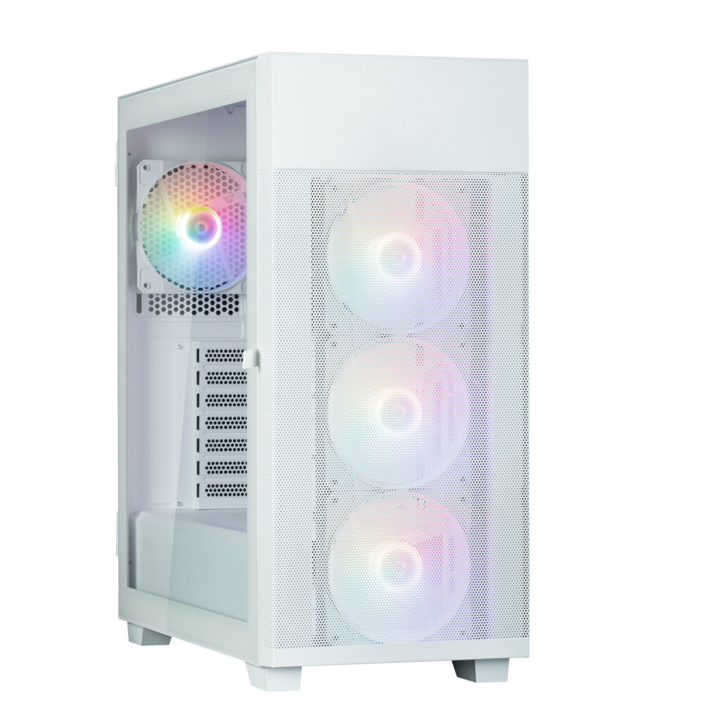 Carcasa Midi Tower Zalman S5 NEO, alb, 3 ventilatoare 120 mm, dimensiuni 215x456x490 mm