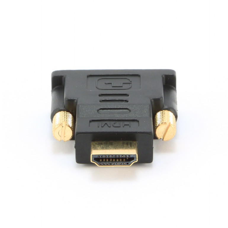 adaptor video Gembird, HDMI (T) la DVI-D SL (T), conectori auriti, Negru, A-HDMI-DVI-1