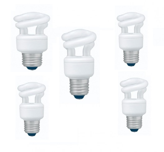 Set 5 becuri economice Panasonic EFD5E27HD3E-5, putere lampa 5W, echivalent pentru incandescenta 30W