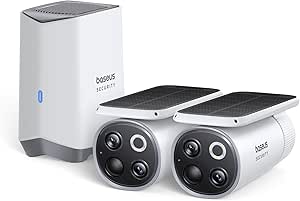 Kit camera de supraveghere wireless cu panou solar integrat Baseus Security S1 Pro HomeStation H1 + 2 camere video, 3K, 8x Digital Zoom, Smart Detection, IP67