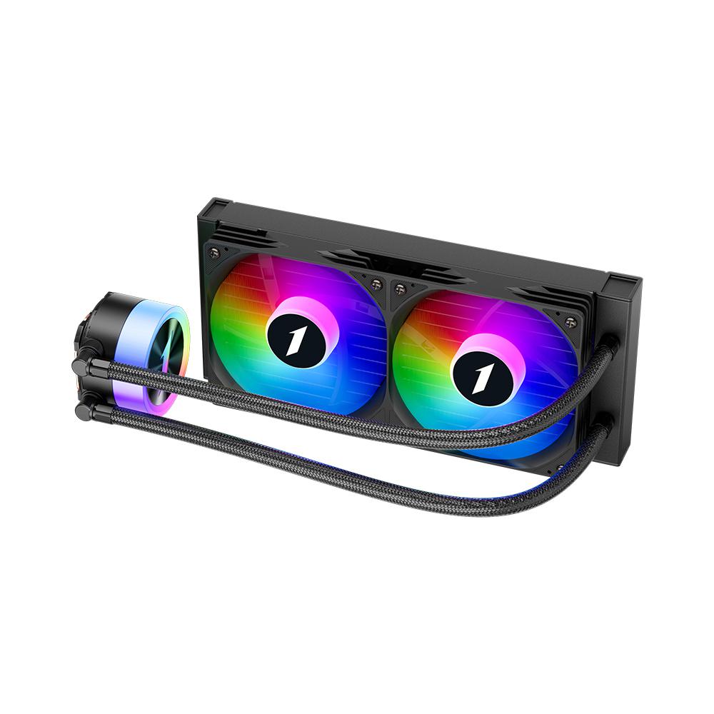 Cooler Procesor 1stPlayer® Thunderstorm TS1 240, ARGB, Black, compatibil AMD/Intel 3 Cooler Procesor 1stPlayer® Thunderstorm TS1 240, ARGB, Black, compatibil AMD/Intel - imagine 3