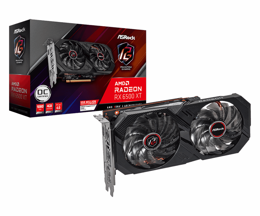 Placa video ASRock Radeon™ RX 6500 XT Phantom Gaming D OC, 4GB GDDR6, 64-bit