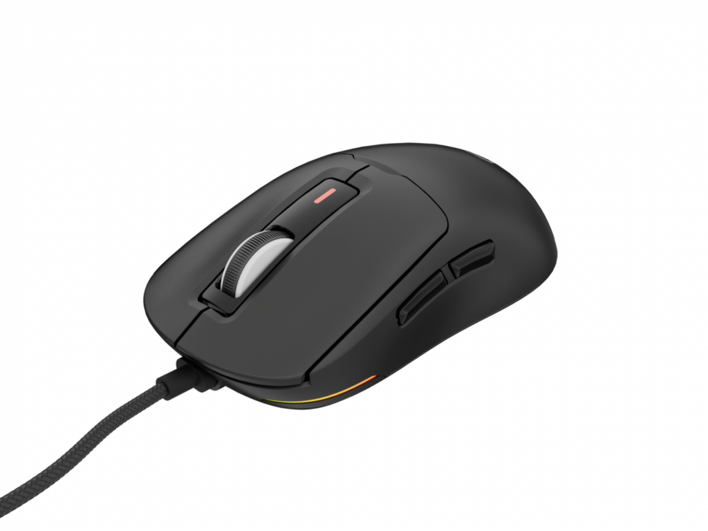 Mouse Gaming cu fir Genesis KRYPTON 660, 12000 DPI, 6 Butoane Programabile, Cablu braided 1.8m, 49gr., Negru