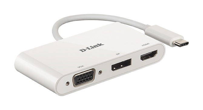 Adaptor 3-in-1 D-Link DUB-V310, tip USB-C to HDMI/VGA/DisplayPort