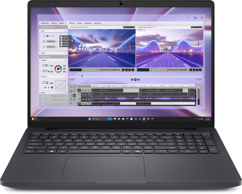 Laptop Dell Pro Max 16 MC16250 Procesor Intel® Core™ Ultra 7 265H 24M Cache, up to 5.30 GHz, 16″ FHD+, 64GB DDR5 CSODIMM, 1TB SSD, RTX PRO 1000 Blackwell @8GB, Windows 11 Pro, Negru/Gri