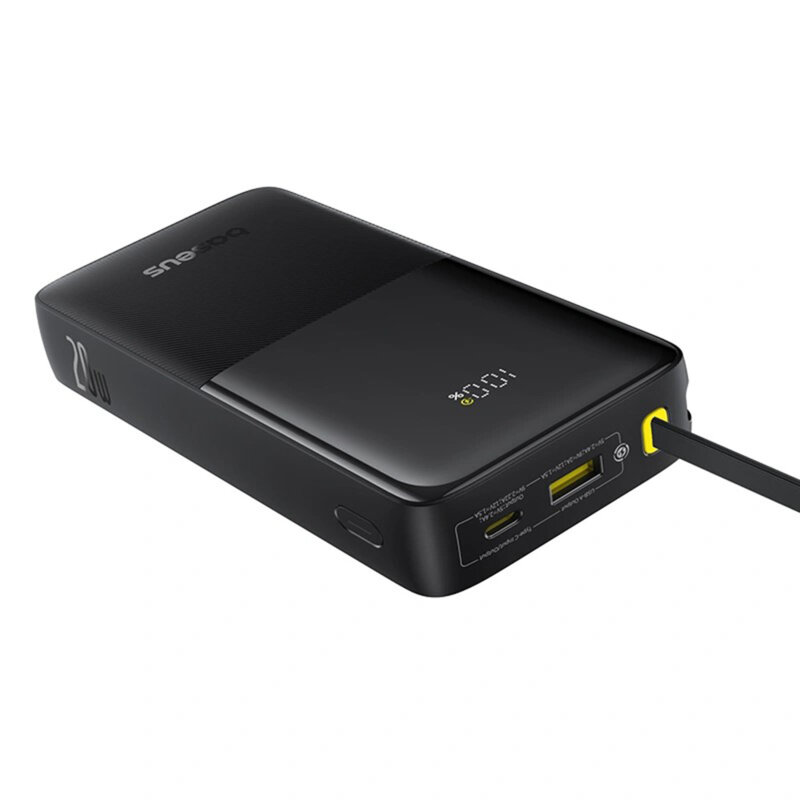 Power Bank Baseus Bipow 2, 20000mAh, 20W, Cablu Incorporat Type-C, Negru 4 Power Bank Baseus Bipow 2, 20000mAh, 20W, Cablu Incorporat Type-C, Negru - imagine 4