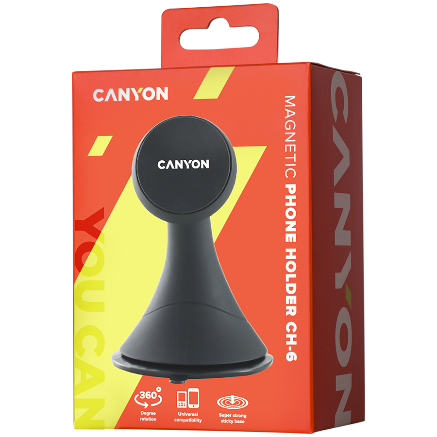 Suport auto Canyon, CH-6 Magnetic, Black (CNE-CCHM6) 4 Suport auto Canyon, CH-6 Magnetic, Black (CNE-CCHM6) - imagine 4