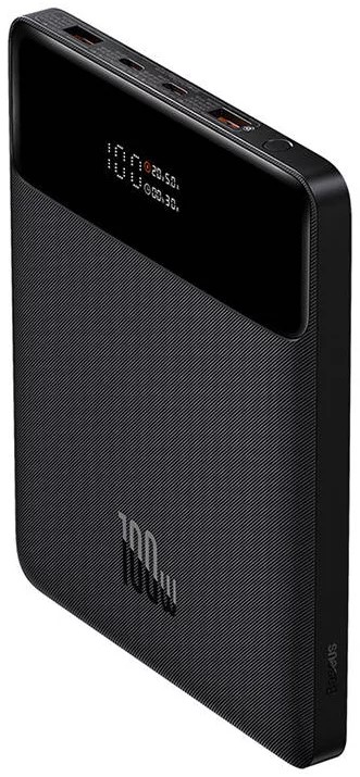 Acumulator extern Baseus Blade High Power, 20000 mAh, 100W, Digital Display, Incarcare rapida, 2x USB-A, 2x USB-C, cablu USB-C inclus, Negru