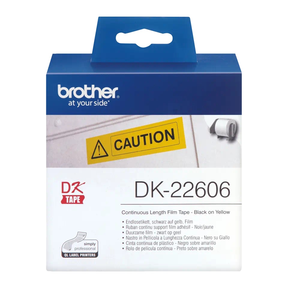 Film Yellow tape Brother DK22606, 62mm X 15.24 M
