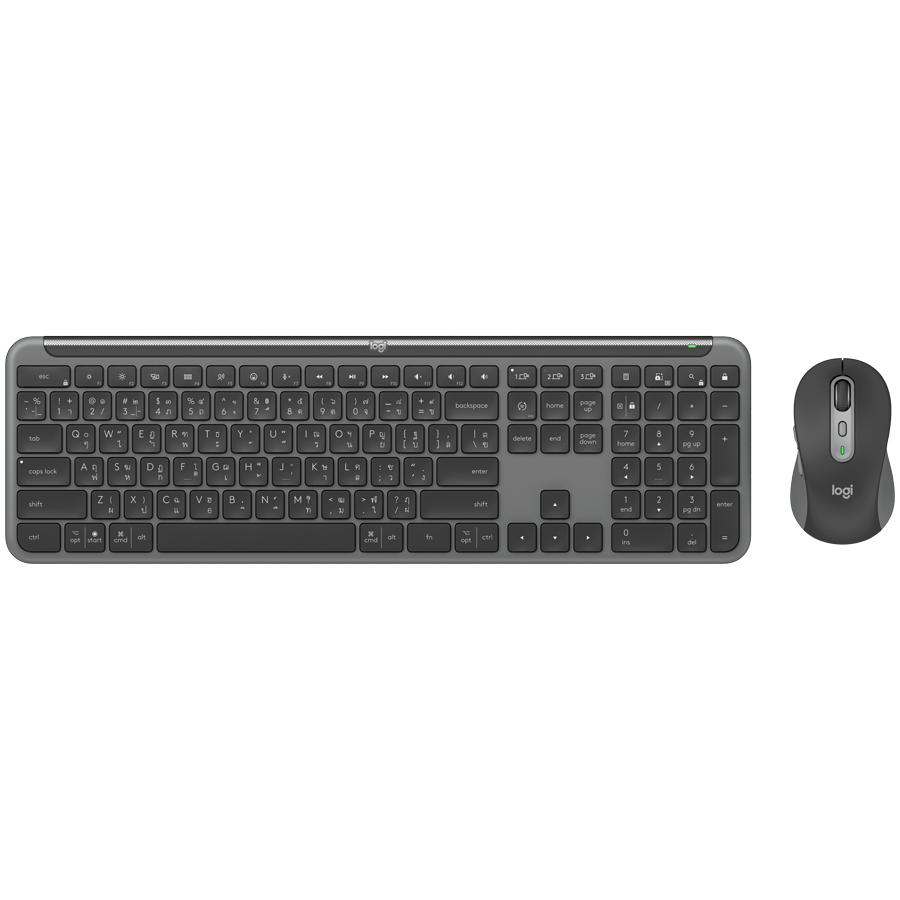 Set tastatura si mouse, Logitech MK950, wireless, negru