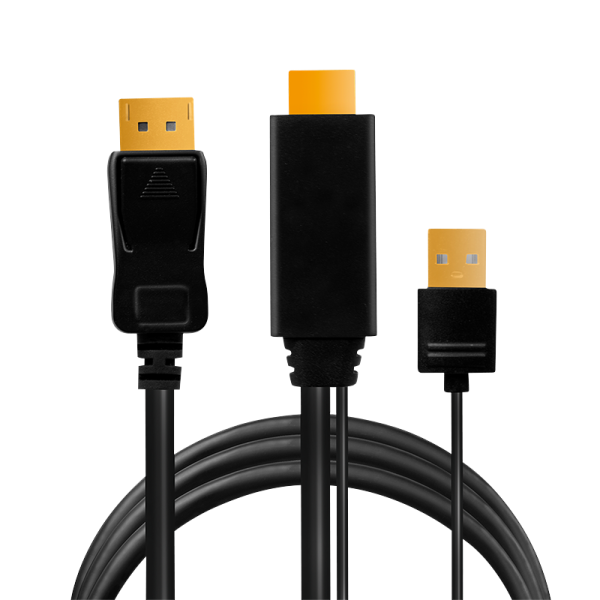 Cablu video LOGILINK, HDMI (T) 1.4 + USB (T) la DisplayPort (T) 1.2, 1m, rezolutie maxima 4K (3840 x 2160) la 30 Hz, plastic, triplu ecranaj, negru 3 Cablu video LOGILINK, HDMI (T) 1.4 + USB (T) la DisplayPort (T) 1.2, 1m, rezolutie maxima 4K (3840 x 2160) la 30 Hz, plastic, triplu ecranaj, negru - imagine 3