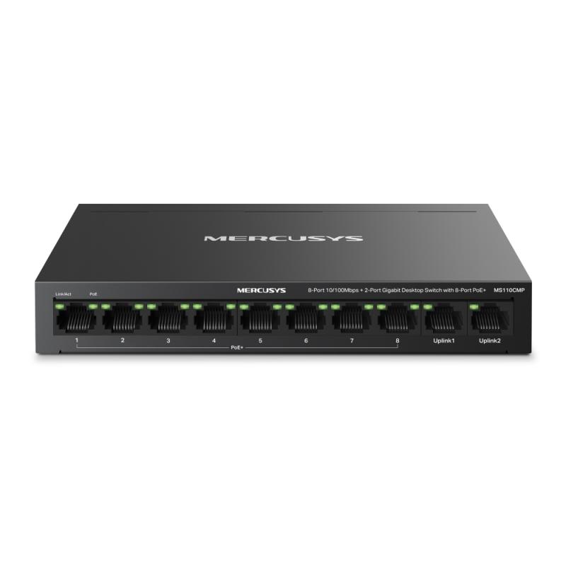 Switch fara management MERCUSYS MS110CMP, 8x 10/100Mbps PoE+, 2x Gigabit