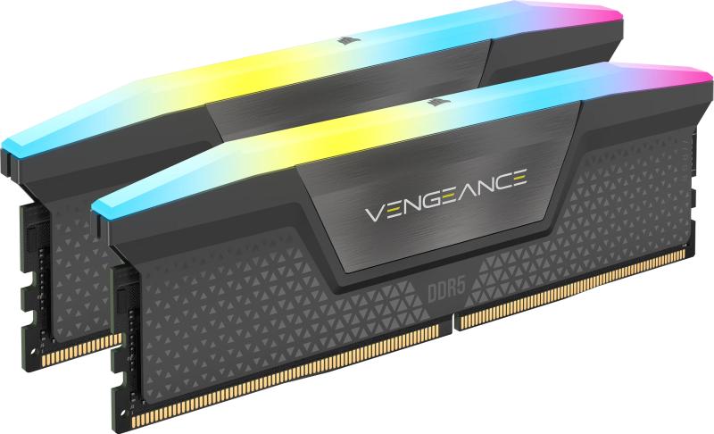 Memorie Corsair Vengeance DDR5, 96GB, KIT 2x48GB, 6000MT/s, C30, XMP/EXPO, Gri, RGB