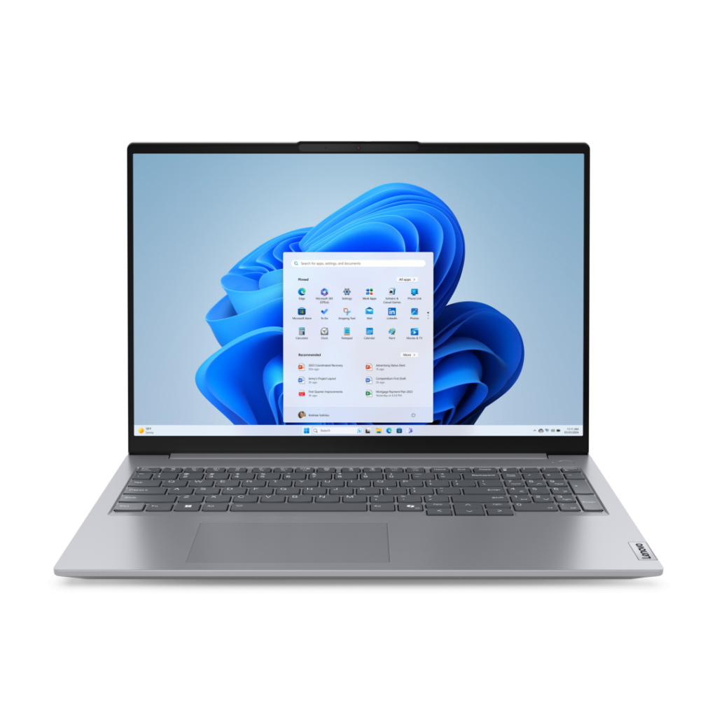 Laptop Lenovo ThinkBook 16 G7 ARP cu procesor AMD Ryzen™ 7 7735HS pana la 4.75 GHz, 16″ WUXGA IPS, 16GB RAM, 512GB SSD, AMD Radeon™ 680M Graphics, No OS