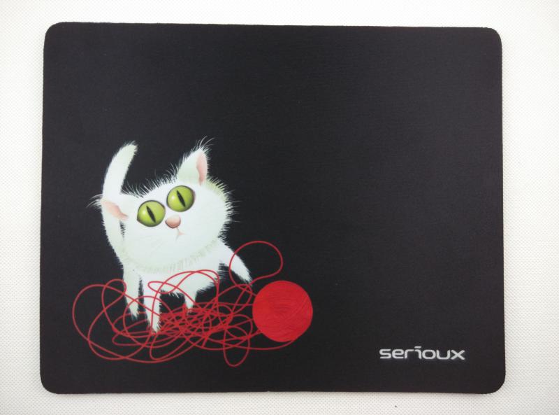 Mousepad Serioux MSP01, Cat and Ball of Yarn, 250x200x3 mm