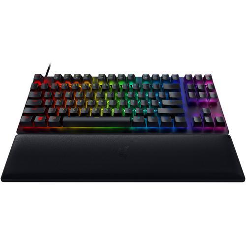 Tastatura gaming cu fir Razer Huntsman V2 Tenkeyless (Purple Switch), USB-C, iluminare RGB Razer Chroma™, format tenkeyless, negru