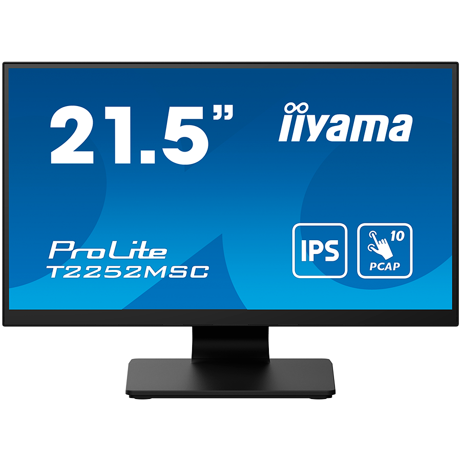 Monitor LED IPS iiyama ProLite Touch T2252MSC-B2 21.5″ Full HD, 5ms, HDMI, DisplayPort, HUB USB 2×3.2