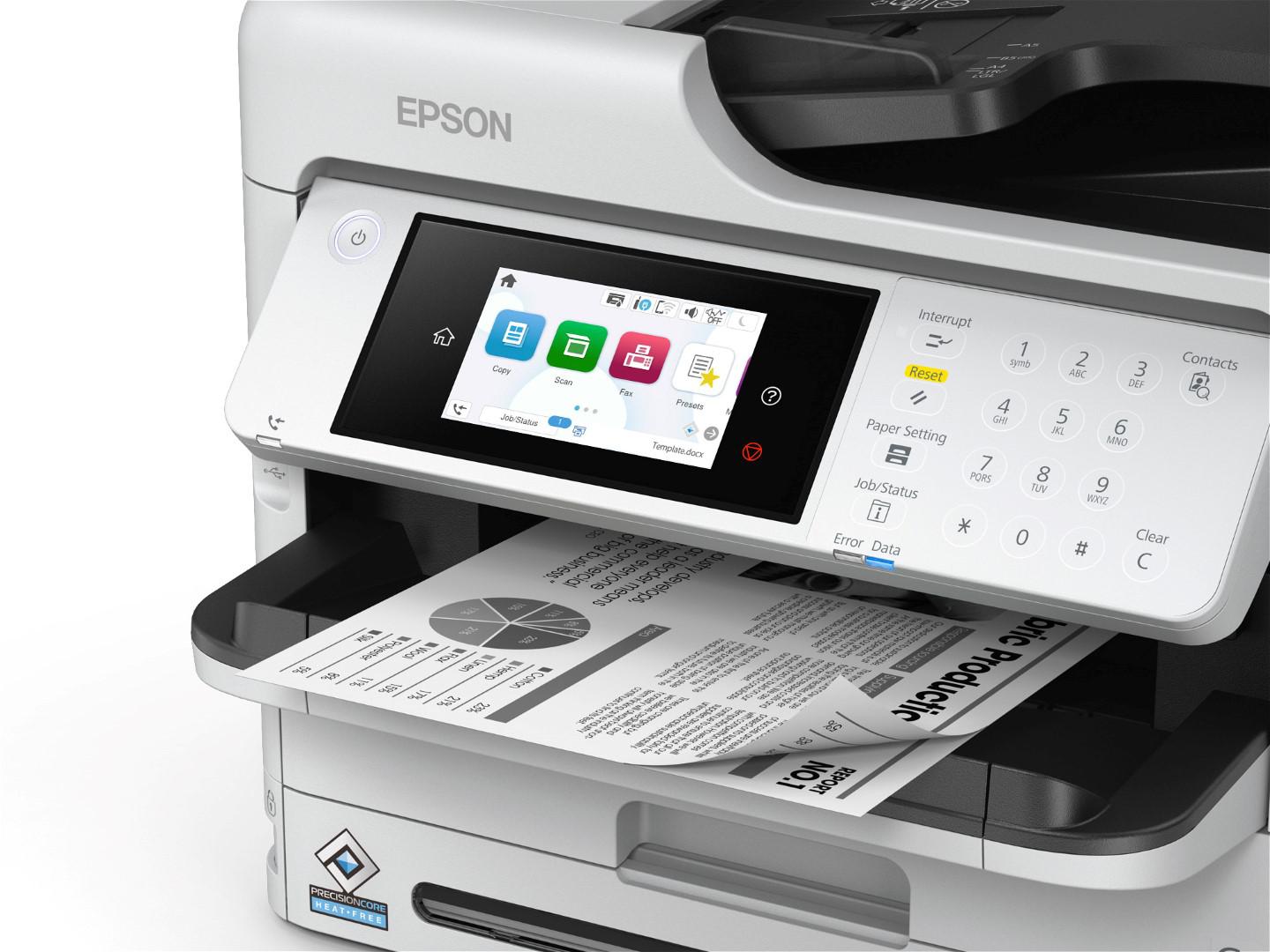 Multifunctional Epson WorkForce Pro WF-M5899DWF MFP, A4, Color, 34 ppm, Retea, Wireless, Alb 2 Multifunctional Epson WorkForce Pro WF-M5899DWF MFP, A4, Color, 34 ppm, Retea, Wireless, Alb - imagine 2