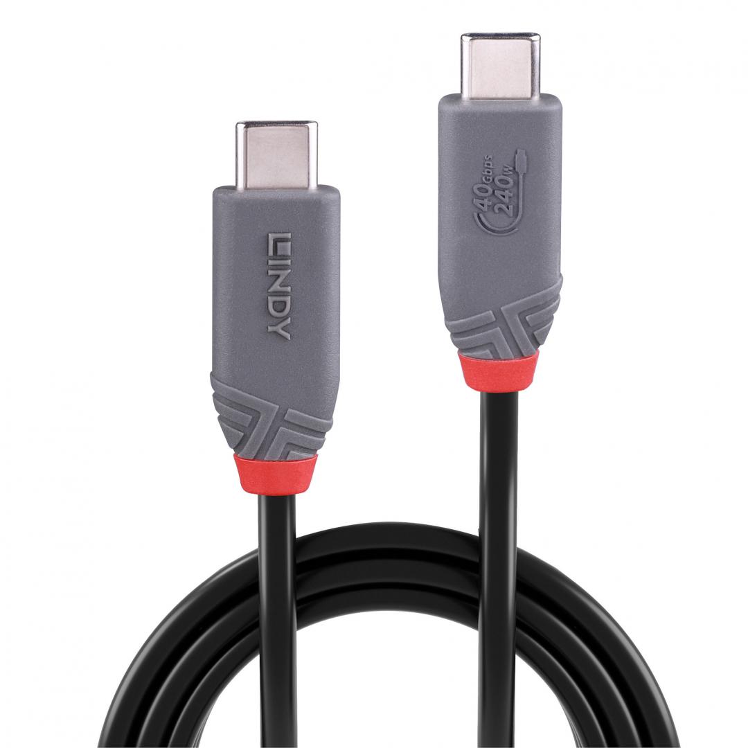 Cablu Lindy USB4 240W USB Type C, putere maxima 1 Cablu Lindy USB4 240W USB Type C, putere maxima
