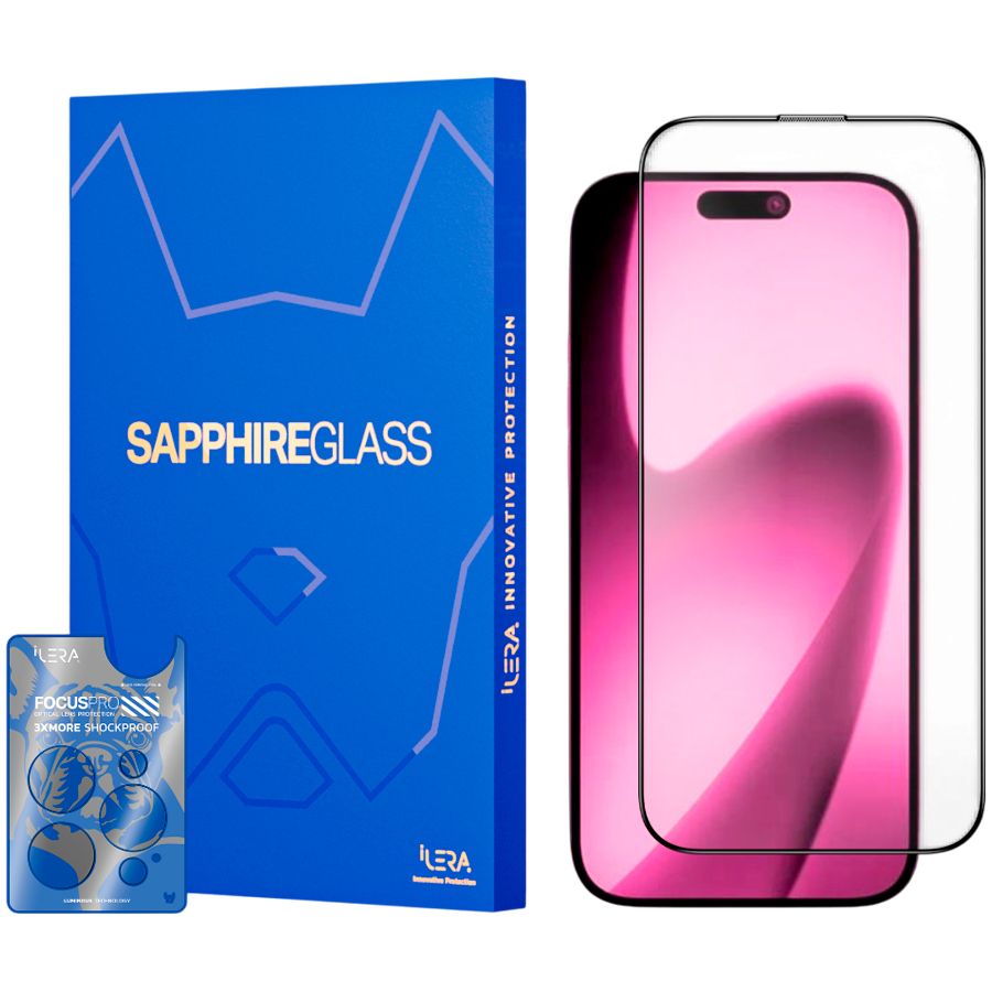 Folie protectie sticla iLera Sapphire Ultra Glass 2.0 pentru iPhone 17 Air Transparent