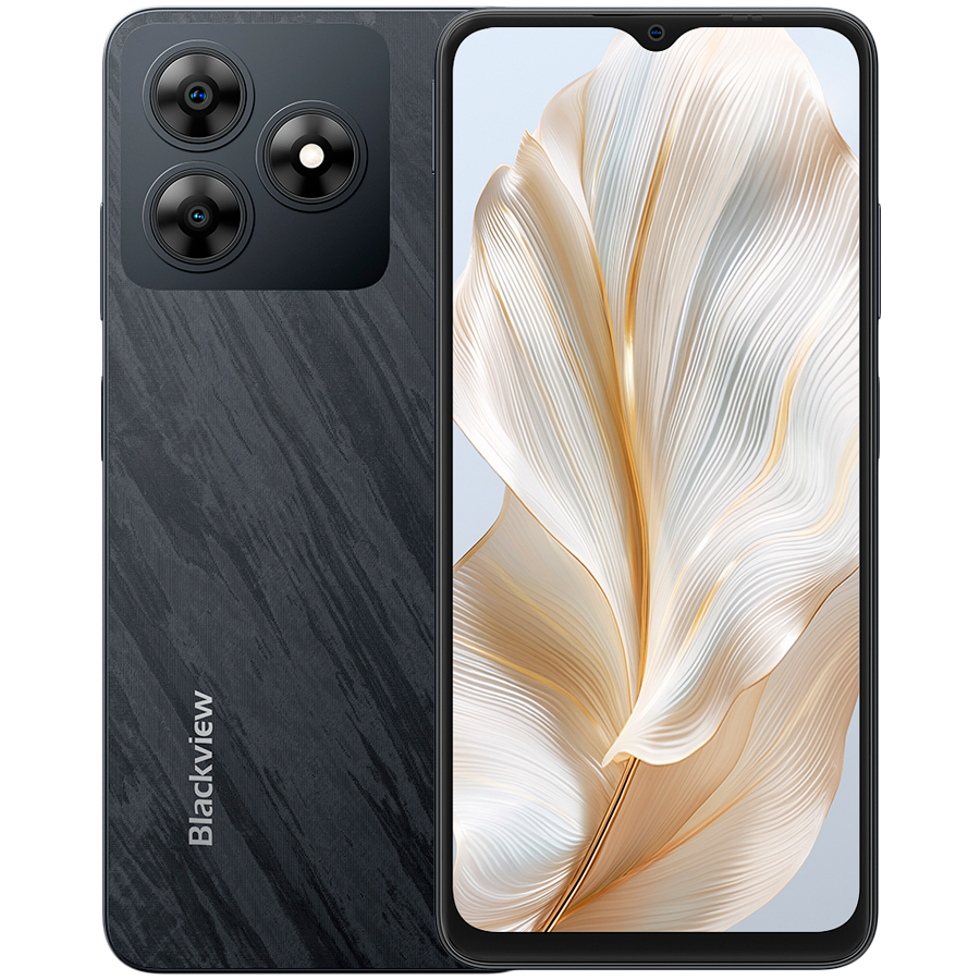 Telefon mobil Blackview WAVE 8C, Display 6.56″ HD, Memorie flash 64GB, 2GB RAM, Dual SIM, 4G, Tri-Camera, Negru