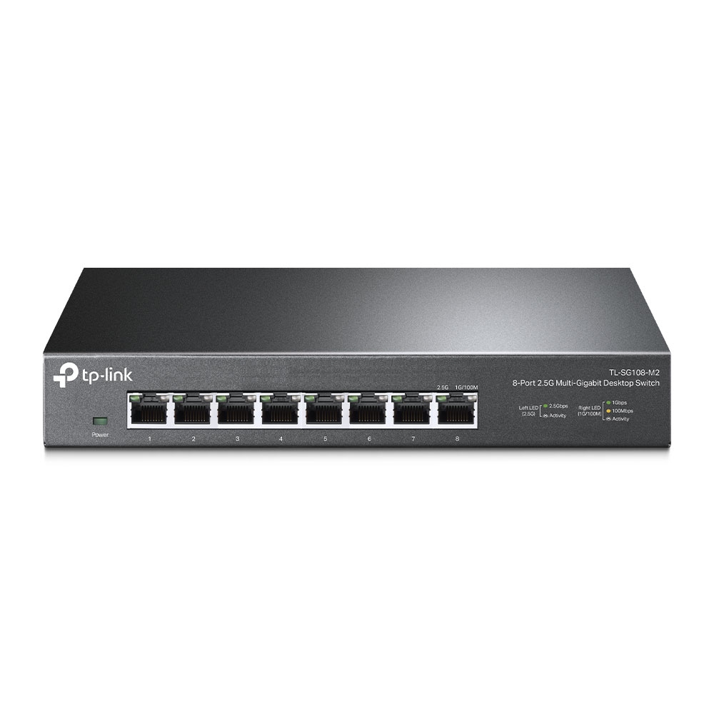 Switch TP-Link TL-SG108-M2, 8 porturi x 2.5 Gigabit, carcasa metalica