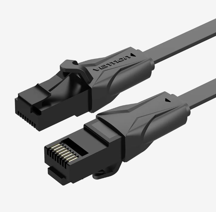 Cablu plat Vention Cat6 UTP Ethernet RJ45, 30m, negru