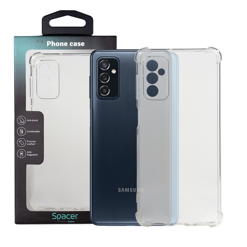 Husa de protectie Spacer pentru Samsung Galaxy M52 5G, material flexibil TPU, Transparenta