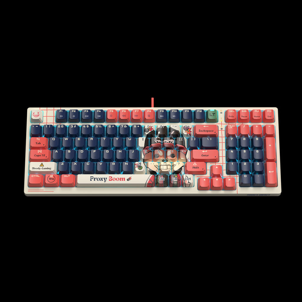 Tastatura gaming Blody „AT98” Alpha Optical Switch Performance Keyboard USB Proxy Boom, US Layout