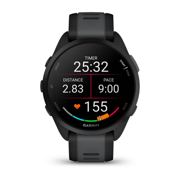 Smartwatch Garmin Forerunner 165, curea Silicon, Black/Slate Grey 2 Smartwatch Garmin Forerunner 165, curea Silicon, Black/Slate Grey - imagine 2