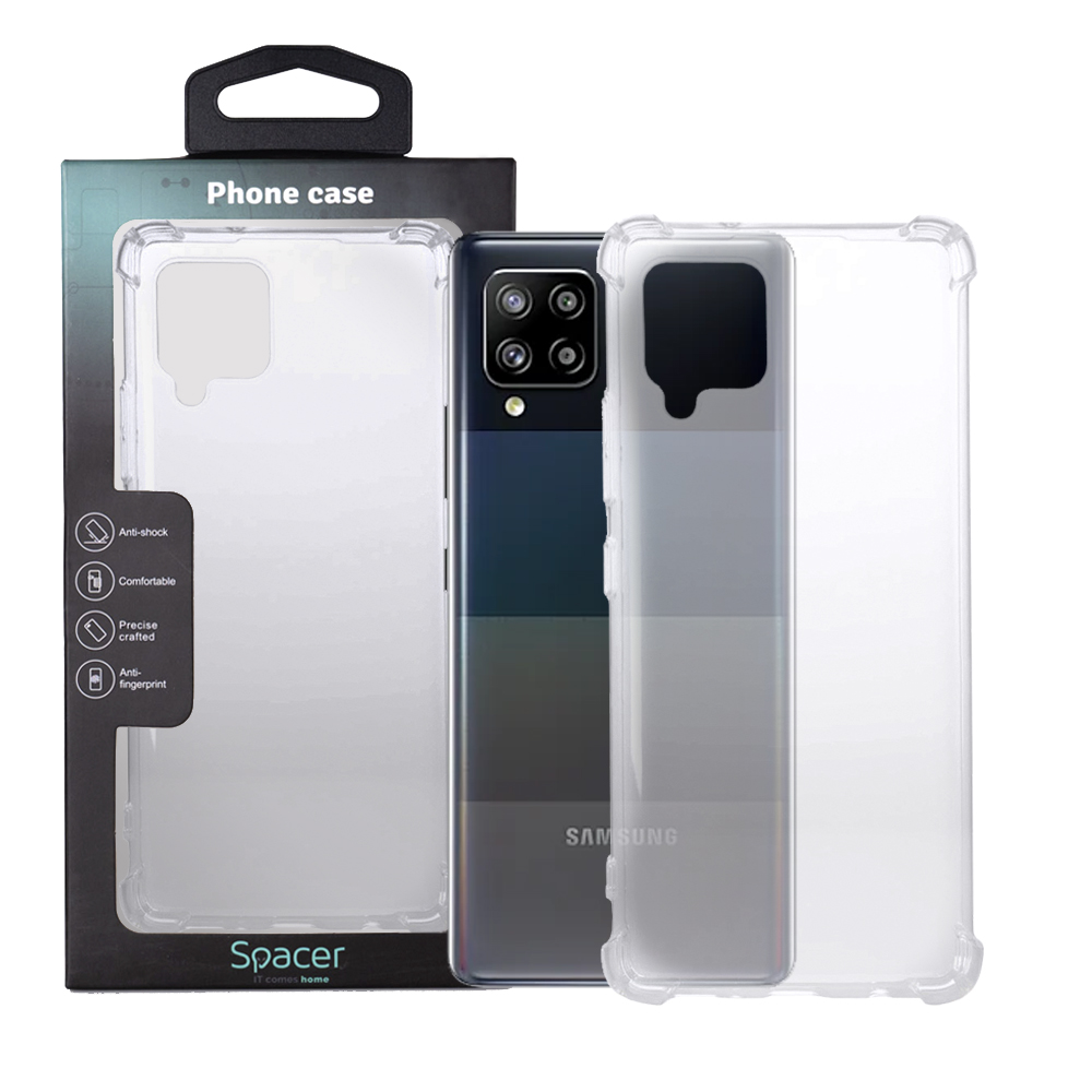 Husa de protectie Spacer pentru Samsung Galaxy A42, material flexibil TPU, Transparenta